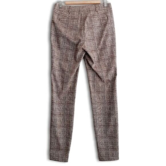 LAURÈL Plaid Pattern Stretch Dress Pants Brown & Cream Sz 6 - Picture 5 of 10